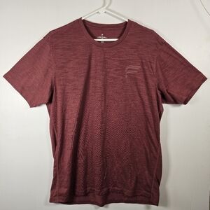 Fabletics Mens Front Row Tee Short Sleeve Shirt Size XL Rust Colored Cotton/Poly